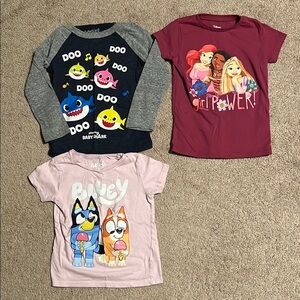Disney and Jumping Beans Lot of 3 Character Shirts